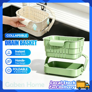 Kitchen Folding Sink Filter Drainage Bowl Leak-Proof Filter Retractable Basket Adjustable Hanging Sink Drain Basket Household Accessories