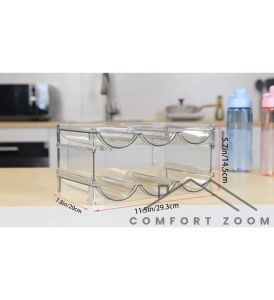 Stackable Water Bottle Organizer  / Storage Rack for Pantry Kitchen Cabinet Cupboard Countertop Organization and Storage