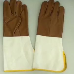 Long Cowhide Welding Gloves: Tig Mig Welding Gloves & Safety Working Gloves
