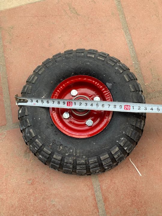 Bánh xe đỏ cao su đặc dùng cho xe đẩy+ xe kéo hàng đường kính 25cm ...