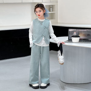 MPW | ชุดเด็กผู้หญิง ชุดสามชิ้น แฟชั่นฤดูใบไม้ผลิและฤดูใบไม้ร่วง เสื้อผ้าเด็กผู้หญิง ชุดลำลอง เด็กโต ชุดแฟชั่น