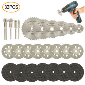 Mini Circular Saw Blade Set Sanding Grinding Wheel Cutting Disc for Dremel Accessories Metal Cutting Rotary Tools