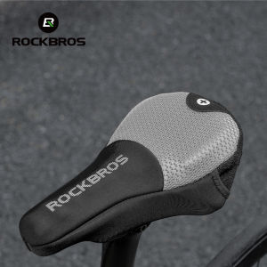 ROCKBROS Bicycle Saddle Cover Inflatable Shockproof Comfortable MTB Road Bike Seat Cushion Cover Adjustable Stable Bike Seat Cover with Waterproof Rain Cover