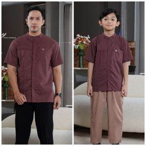 NIBRAS RAYYA SERIES TERBARU | BAJU LEBARAN | COUPLE KELUARGA | IVORY ROSE BROWN ( SARIMBIT 2025 )