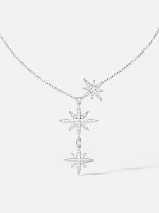 Three Meteorite Hexagram Necklace