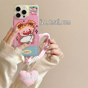 Cute Cartoon Girl Phone Case with Lanyard for Apple 16Promax Huawei P70Nova14 Xiaomi 15 K80 Oppo Reno14 Honor 400 Female Vivo S30 New Model