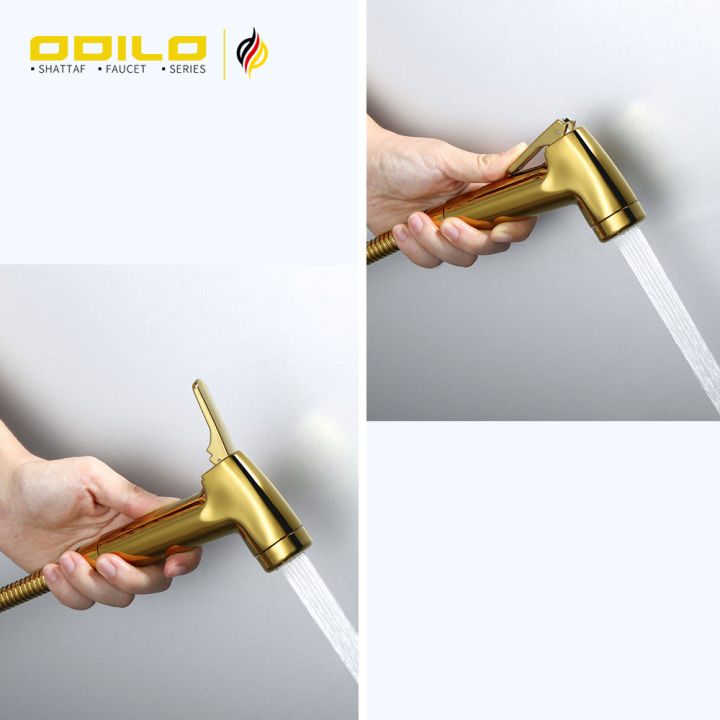 ODILO bathroom luxury gold color toilet bidet spray shattaf set shower ...