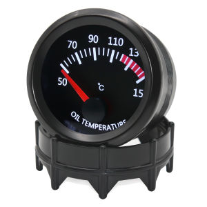 2" 52MM Oil Temperature Gauge with Sensors 50~150 Celsius 2" Gauge Universal White LED Smoke Len Digital 12V Car Truck Pointer
