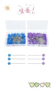 50pcs/set Star Head Sewing Pins Straight Pin Quilting Pins with Plastic Box Sewing Needle for Handmade Sewing Project Craft