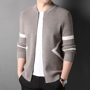 ROMON | Lormen Knitted Sweater Mens Outerwear Autumn Winter Fashion Casual Open Cardigan Knitwear Stylish Leisurely Male Outer Layer