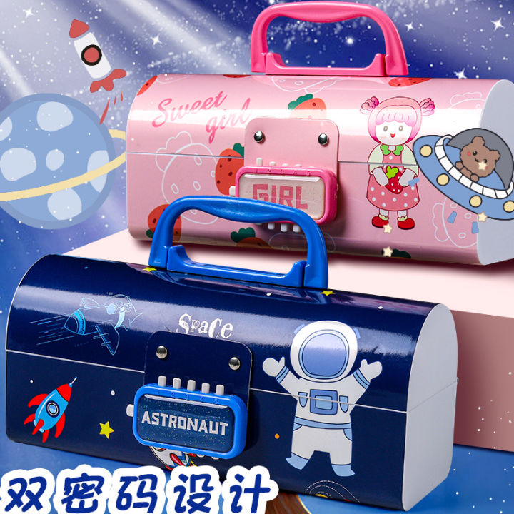 Password Lock Stationery Box Primary School Student Kids Kindergarten