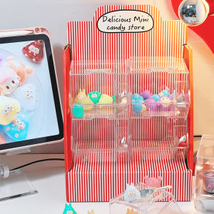 Mini Rainbow Macaron Mini Hamburger Chocolate Bean Dessert Acrylic Packing Box Candy Box Storage Box