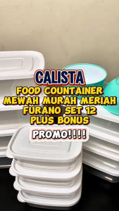 CALISTA TOPLES PLASTIK CALISTA FURANO PREMIUM 14 INI 1 PCS FOOD CONTAINER KULKAS SET