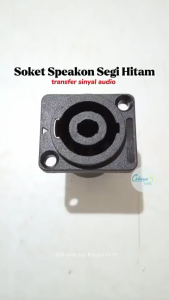 Socket Speakon Segi Kotak Kecil Hitam Soket