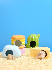 【Sleeping nest/Food bowls】SG SELLER Hamster Ceramic Fruit Sleeping Nest Ceramic Food Bowl Large Anti Tipping Bowl Hamster Supplies