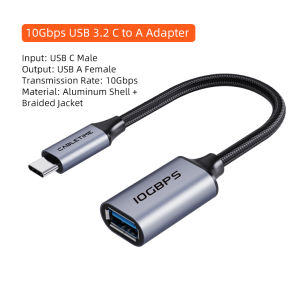 CABLETIME USB 3.2 Adapter OTG Type C to USB A 10Gbps Transfer Adapter For Macbook Xiaomi Huawei iPhone 15 16 OTG Connector