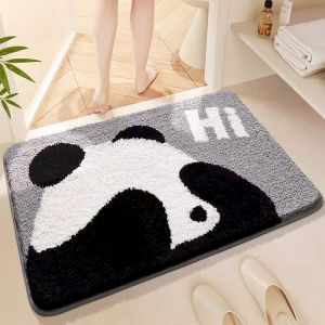 VIKAMA Cute Cartoon Animal Carpet Quick Drying Water Absorbing Carpet Entrance Non Slip Floor Mat Home Decoration
