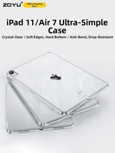 zoyu | Vỏ iPad Trong Suốt Chống Xước Đế Cứng Ngăn Gập Mỏng