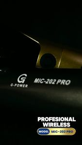 G-POWER Microphone 202 PRO / Mic Karaoke Meeting Professional Mic Wireless Jernih Charger Lock Frekuensi