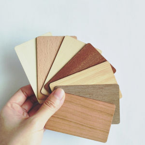1 Piece NFC213 Wooden Cards: Bamboo, Beech & Sapele