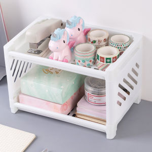 Rak Meja Serbaguna Portable Plastik / Rak Kosmetik Mini Multifungsi