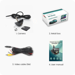 GreenYi AHD 1920x1080P Car Rear View Camera Full HD Night Vision 170° Fisheye Lens Vehicle Reversing Front Cam C818