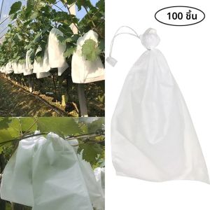 100 ชิ้นสายรัดสไตล์สวนองุ่นป้องกันถุงผลไม้ป้องกันถุงตาข่ายกระเป๋าแมลงกระเป๋า Waterp เรือนกระจกขนาดเล็ก