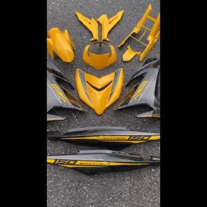 COVER SET Y15ZR V1 V2 RC EXCITER YELLOW BLACK KUNING PREMIUM COVERSET BODYSET Y15ZR Y15 YSUKU NEW ORIGINAL VELOZI TAMPAL