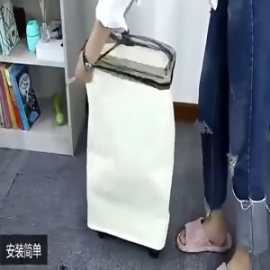 Foldable Laundry Basket with Wheels Waterproof Space Saving Large Household Laundry Hamper with Handle Dirty Clothes Laundry Bag Toy Storage Bucket Clothes Sock Bin Storage