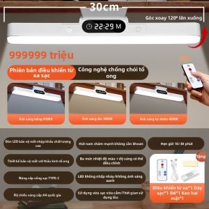 LIWAN | Đèn Đọc Sách Điều Chỉnh Được Với Đồng Hồ Sạc Từ