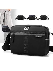 WEPOWER Mens Fashionable Casual Nylon Single Shoulder Bag Crossbody Bag Waterproof Horizontal Style Outdoor Sport Bag