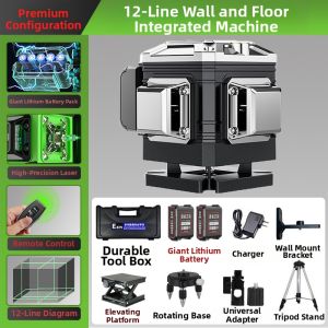 CHUANGYI | High Precision Bright Green Laser Level 16 Lines