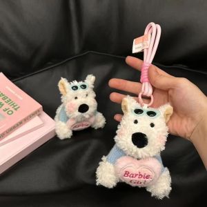 JIFANPAUL | Cute West Highland Terrier Plush Keychain Gift for Girls