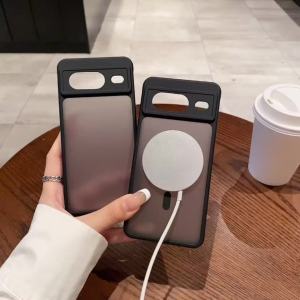 Matte Translucent For Magsafe Magnetic Case For Google Pixel 9 8 7 6 Pro XL 9A 8A 7A 6A Wireless Charge Frosted Shockproof Cover