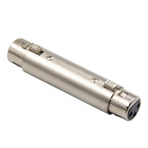 1PC New 3 PIN XLR Female To XLR Female Jack Connector Mic Cable Extender Adapter Microphone Audio Converter Coupler
