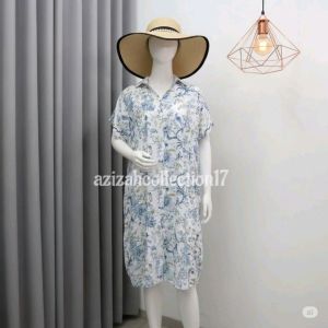 Tiara Korean Dress Rayon Motif Premium / Daster Kerah Motif