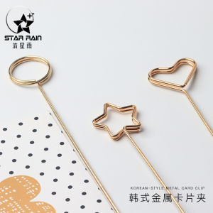 Meteor Shower Metal Card Holder Fresh Flower Bouquet Greeting Card Stick Pin Fixed Clip Floral Art Material Supplies