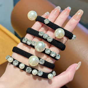 Korean Style Shell Pearls Korean Style Hair Band Womens High Ponytail Bun Headband Accessible Luxury Sense Durable Rubber Band Hair Accessories