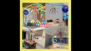 ส่งจากไทย ลูกโป่งแสดงความยินดี บอลลูนรูปทรงดอกไม้ ลูกโป่งวันเกิด ลูกโป่งจัดงาน ผ้าฉากงานแต่ง pet happy birthday