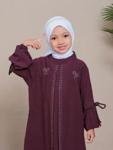 Abaya Anak Perempuan LUNA DRESS Gamis Muslim Anak Terbaru 2025/ Abaya pita coquette viral