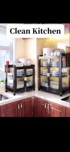 Dish Drainer Kitchen Dish Rack With Cover Dust-Proof 2/3 tiers Kitchen Plate Organizer