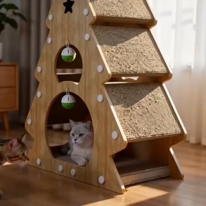 Cat Scratching Post Christmas Tree Scratcher Pole Scratcher Ornament Climbing Frame Pet Toy – Feline Festive Pine Scratcher