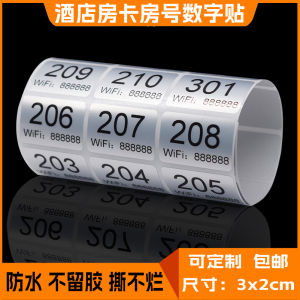 Nhãn Dán Phòng Khách Sạn Chống Thấm Nước Không Khô Nhãn Dán Thẻ Phòng Nhãn Dán Mã Số Tủ Quần Áo Nhãn Dán Mã Số Lưu Động