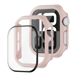Suitable for Apple watch tempered film integrated protective cover iwatch7/8/9/SE all-inclusive hard shell applewatch10 generation s10 metal plating shell anti-fall for men and women 45mm44mm46mm42mm