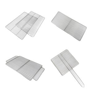 High Quality Stainless Steel BBQ Grill Mesh Home Use Cooling Net Long Handle Oven Hard Bar Special Baking Rack Kitchen Tools