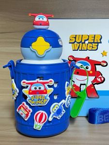 Bình Nước Giữ Nhiệt Cho Trẻ Em Beddy Superhero Star Bear 2 Lỗ Uống Được Bằng Thép Không Gỉ 316 Bình Nước Di Động Cho Bé Trai Và Bé Gái