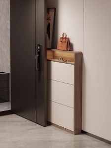 ZUNTONGGE | Solid Wood Ultra Thin Slim Shoe Cabinet