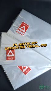 Plastik PP Lebar 32 Tebal 03 32x45 32x50 32x60 Kantong Plastik Bening Transparan