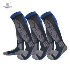 Professional Ski Socks Mens Mernu Wool Warm Knee High Thick Towel Bottom Non Slip Hiking Hiking Skating Long Socks
