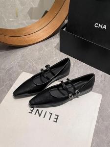 รองเท้าบัลเลต์ส้นเตี้ยแบบสวมหัวแหลมสไตล์ฝรั่งเศสสำหรับผู้หญิง พื้นยาง กันลื่น รองเท้าสวมสบาย สไตล์เกาหลี ทรงหัวแหลม